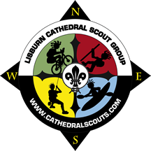 Lisburn Cathedral Scout Group logo with link to home page